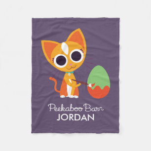 Peekaboo Barn Easter Purrl the Cat Fleece Blanket