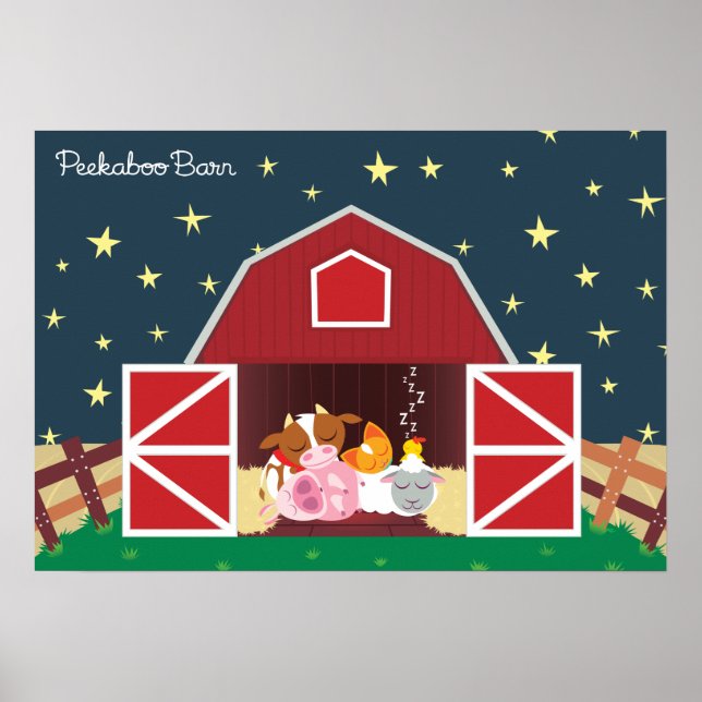 Peekaboo Barn Night Landscape Group 1 Poster (Front)