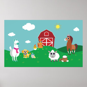 Peekaboo Barn Pasture Group 1 Poster