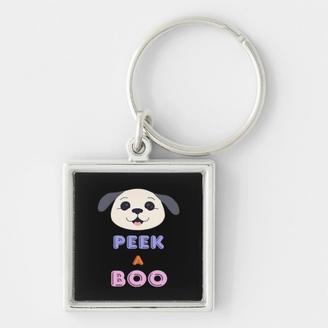 Peekaboo Basic Design Keychain (Front)