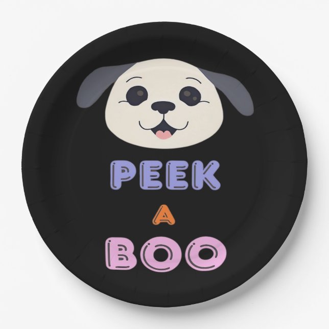Peekaboo Basic Design Paper Plate (Front)