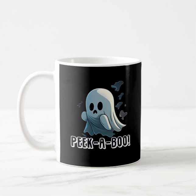 Peekaboo Basic Slogan Coffee Mug (Left)