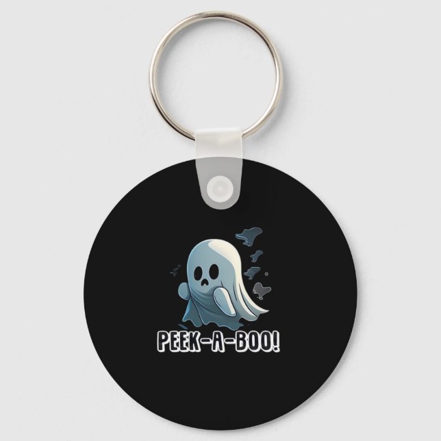 Peekaboo Basic Slogan Keychain (Front)