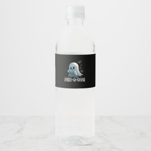 Peekaboo Basic Slogan Water Bottle Label