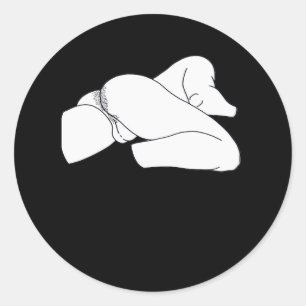 Peekaboo Classic Funny Classic Round Sticker