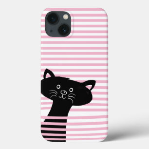 Peekaboo! Cute Black Cat Phone Case