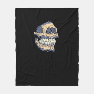Peekaboo Death Skull Fleece Blanket