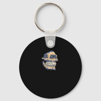 Peekaboo Death Skull Keychain
