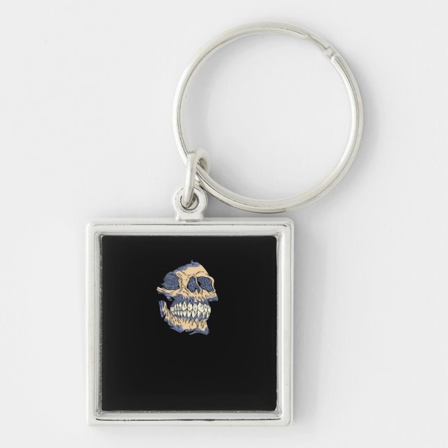 Peekaboo Death Skull Keychain (Front)