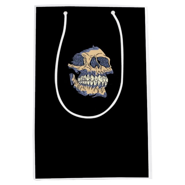 Peekaboo Death Skull Medium Gift Bag (Front)