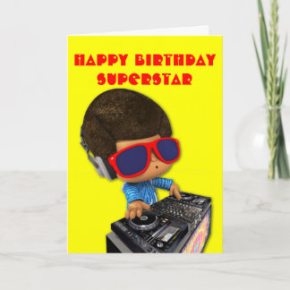 Peekaboo DJ afro Card