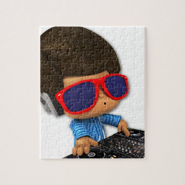 Peekaboo DJ afro Jigsaw Puzzle (Vertical)