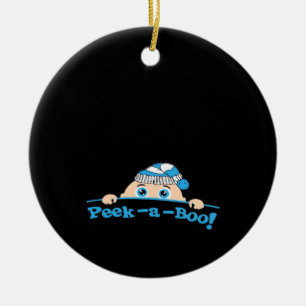 Peekaboo  Fitted Ceramic Ornament
