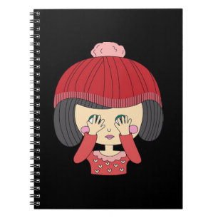 Peekaboo Girl Sloth Design Notebook