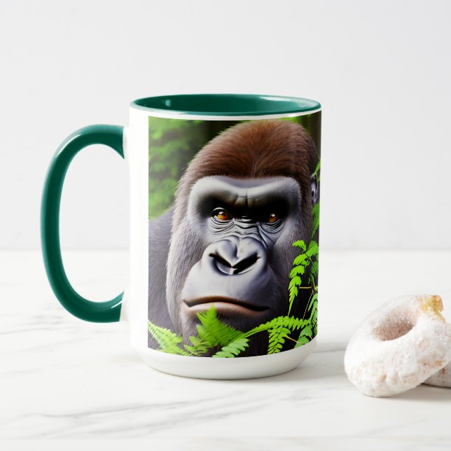 Peekaboo Gorilla, Combo Coffee Mug (With Donut)