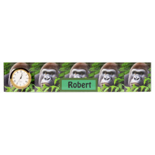 Peekaboo Gorilla, Customize Nameplate Clock