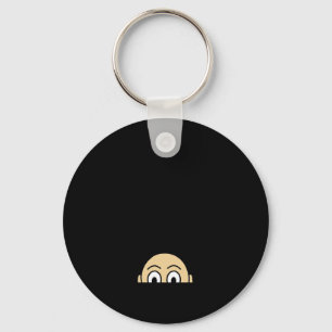 Peekaboo Graphic Basic Quote Keychain