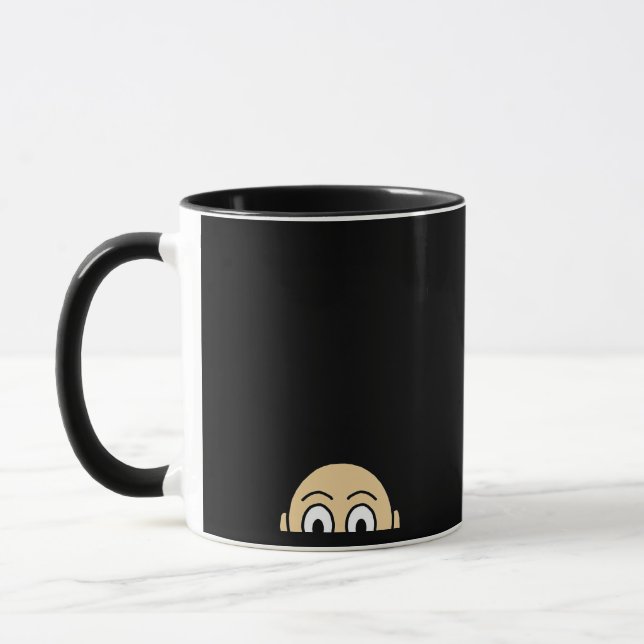 Peekaboo Graphic Basic Quote Mug (Left)