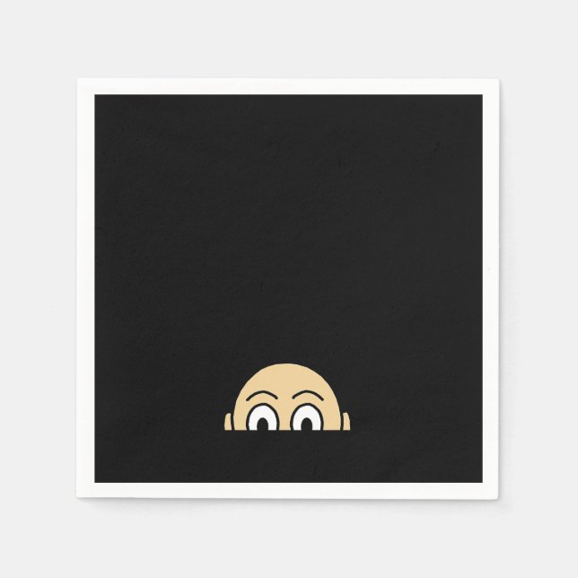 Peekaboo Graphic Basic Quote Napkin (Front)