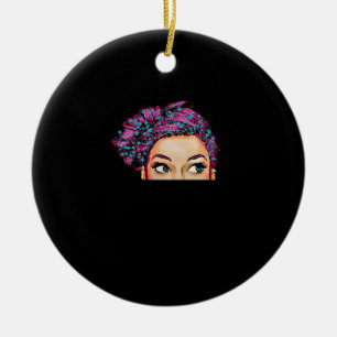 Peekaboo Halloween Design Ceramic Ornament