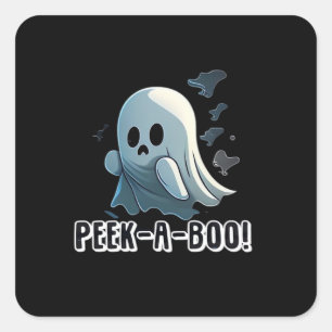 Peekaboo Halloween Edition Square Sticker