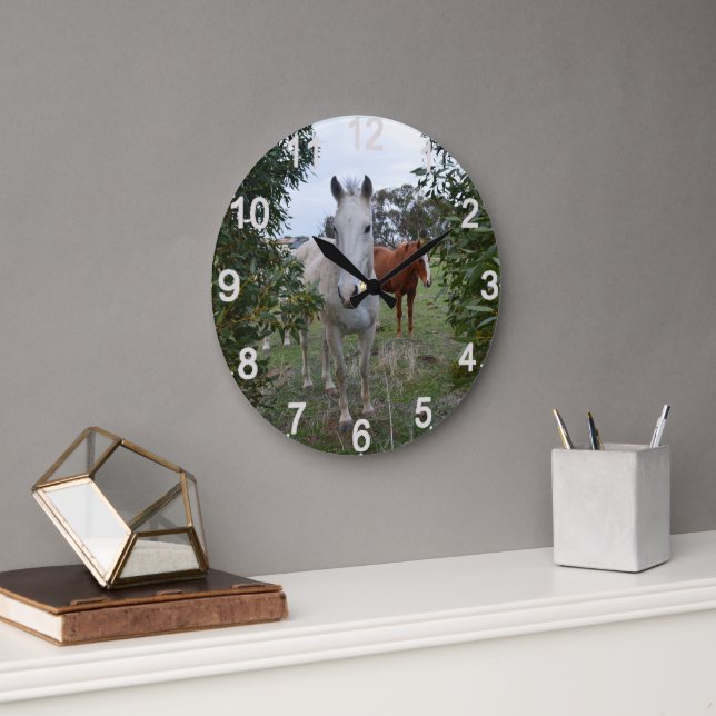 Peekaboo Horses, Wall Clock (Office)