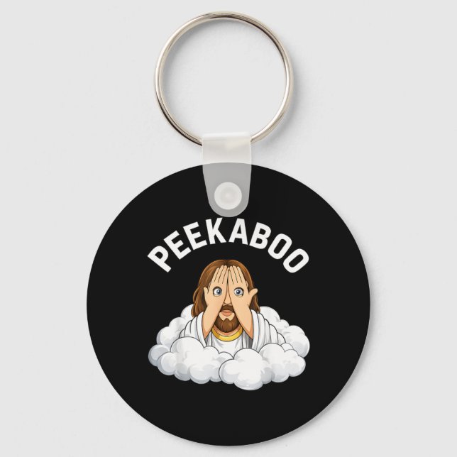 Peekaboo Jesus Keychain (Front)