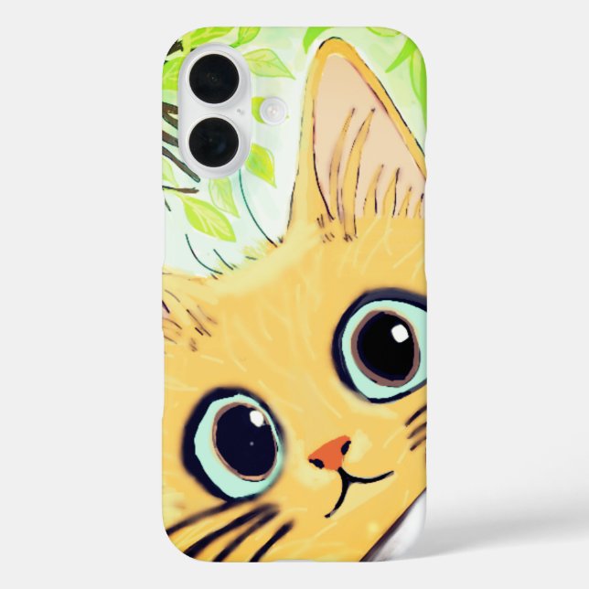 Peekaboo Kitten Phone Case – Cute Cat Design  (Back)