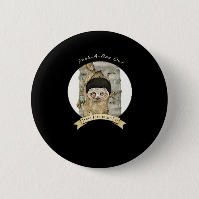 Peekaboo Meme Design For Halloween 2 Inch Round Button (Front)
