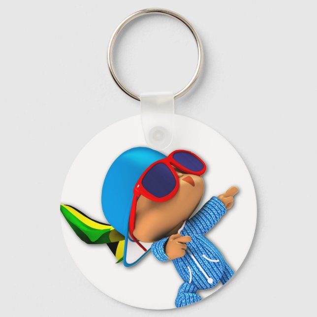 peekaboo number 1 superstar keychain (Front)