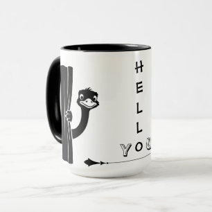 Peekaboo Ostrich Funny Mug