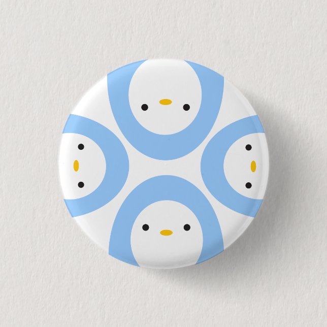 Peekaboo Penguins 1 Inch Round Button (Front)