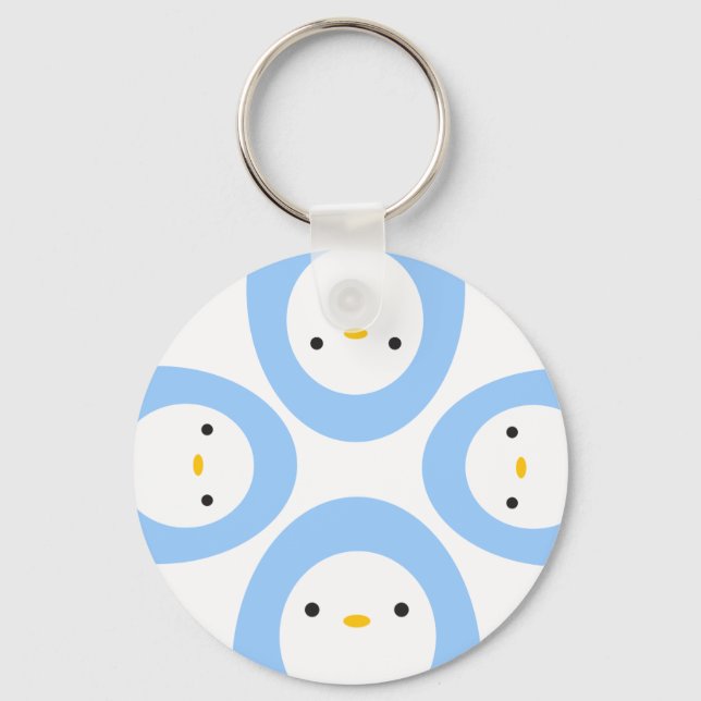 Peekaboo Penguins Keychain (Front)