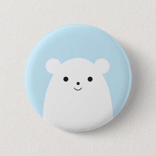 Peekaboo Polar Bear Button