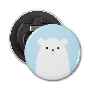 Peekaboo Polar Bear Fridge Magnet Bottle Opener