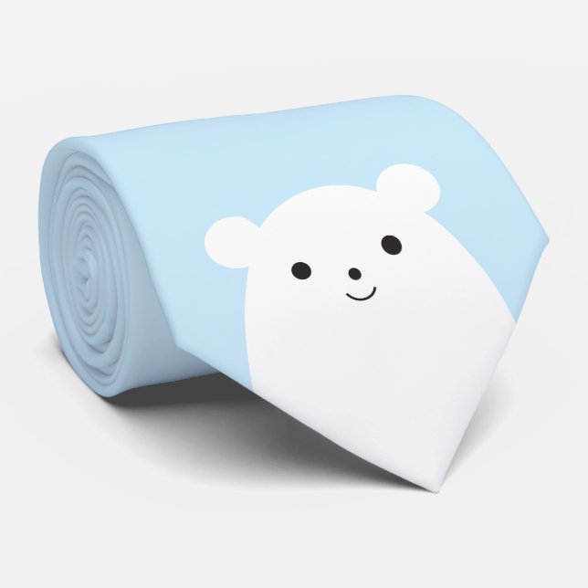 Peekaboo Polar Bear Tie (Rolled)