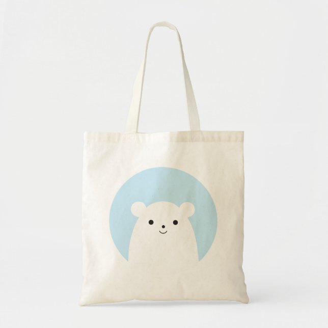 Peekaboo Polar Bear Tote Bag (Front)