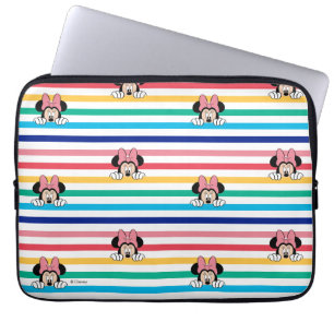 Peekaboo Rainbow Minnie Mouse Pattern Laptop Sleeve