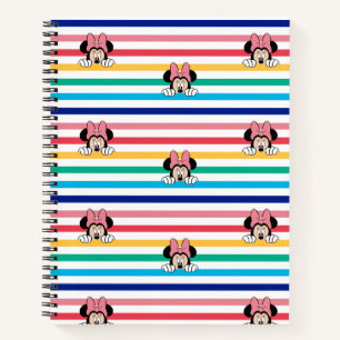 Peekaboo Rainbow Minnie Mouse Pattern Notebook