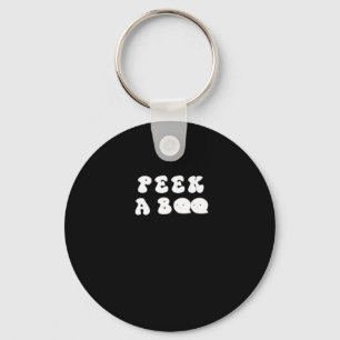 Peekaboo Spooky Slogan Keychain