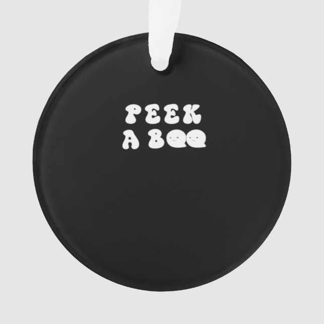 Peekaboo Spooky Slogan Ornament (Front)