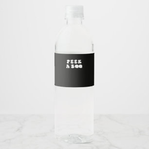 Peekaboo Spooky Slogan Water Bottle Label