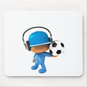 Peekaboo Superstar soccer edition Mouse Pad