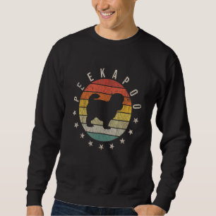 Peekapoo Paw Vintage Retro Dad Mom Women Pet Sweatshirt