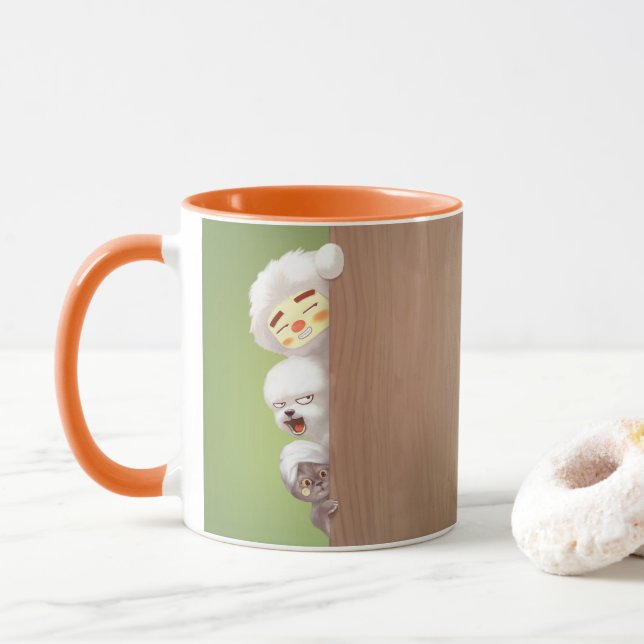 Peeking Animals Trio Mug (With Donut)