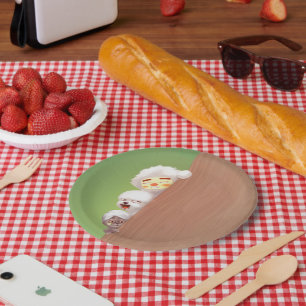 Peeking Animals Trio Paper Plate