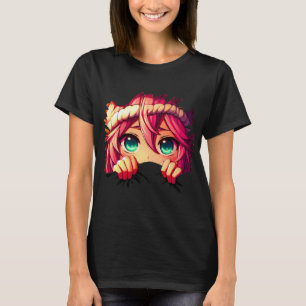Peeking Anime  T-Shirt