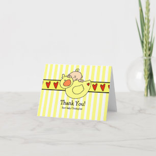 Peeking Baby Ducky Merci Carte Note