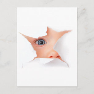 Peeking Baby See You Postcard