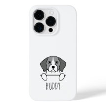 Peeking Beagle Cute Custom Name Phone Case